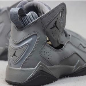 Grey and black Jordan 7